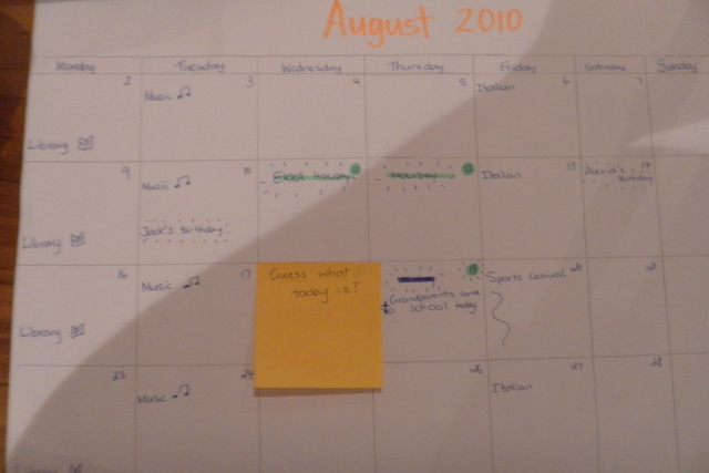 Real Life: Days of the week linked to familiar events