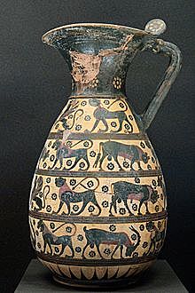 Olpe con pinturas orientalizantes