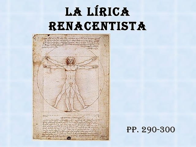 Lírica del renacimiento