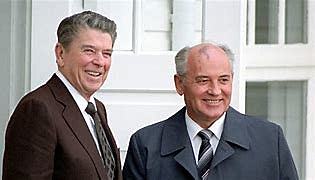 Reagan and Gorbachev meet in Iceland