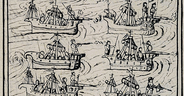 La llegada de los españoles a Mesoamérica.