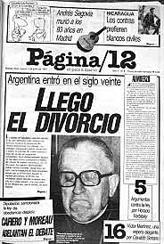 Medidas Progresistas "Ley de Divorcio vincular"