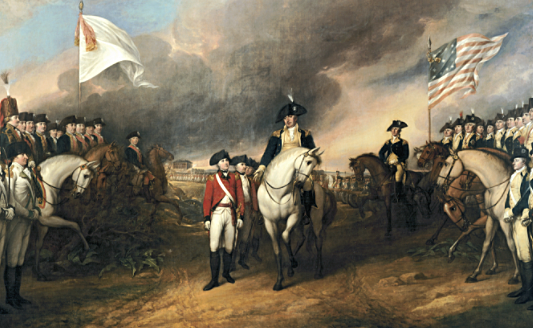 The British surrender at Yorktown