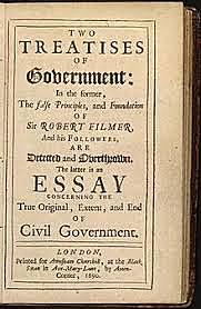 John Locke writes The Second Treatise on Government