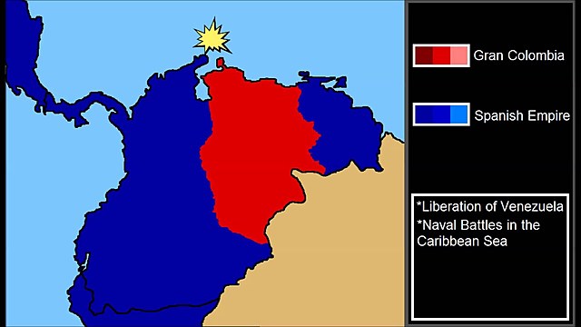 Bolivar’s Gran Columbia gains its independence