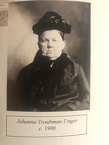 Johanna Traubmann Unger born in Szentkut, Hungary.