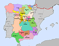 Primera división de España en provincias