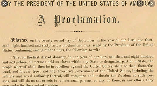 Emancipation proclamation