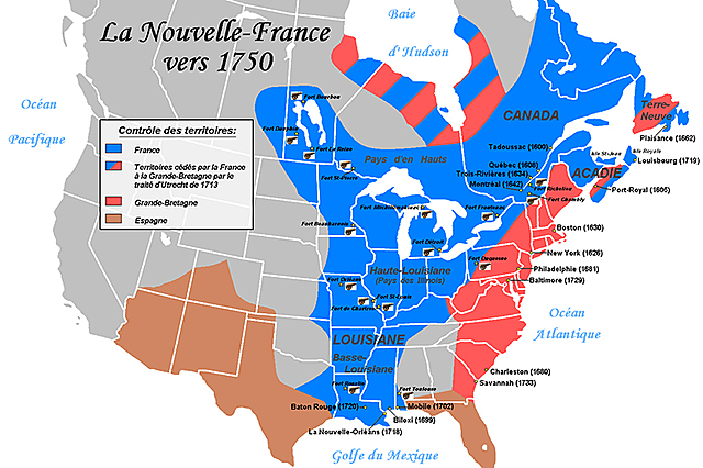 La Nouvelle-France vers 1663