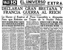 Francia y Gran Bretaña declaran la guerra a Alemania