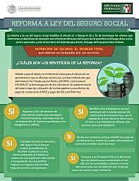 Reformas de ley del Instituto Mexicano del Seguro Social.