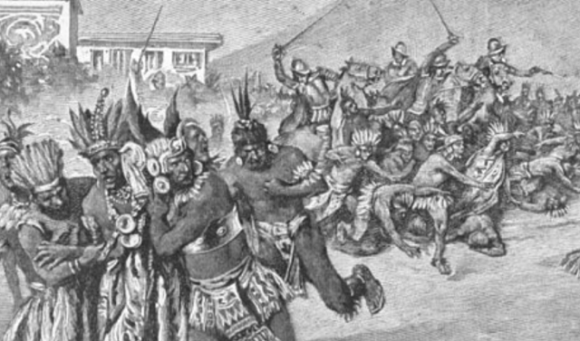 The Inca fall under Pizarro 1532 CE