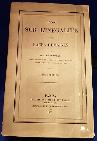 Publicació de "Assaig sobre la desigualtat de les races humanes" per Joseph Arthur de Gobineau