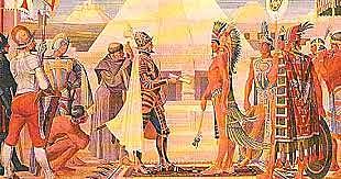 Los españoles llegan a Tenochtitlan