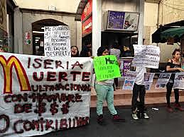 Activistas en contra de la globalización