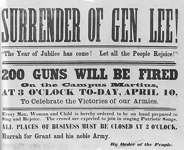 Gen. Lee Surrenders to Gen. Grant at Appomattox Court House