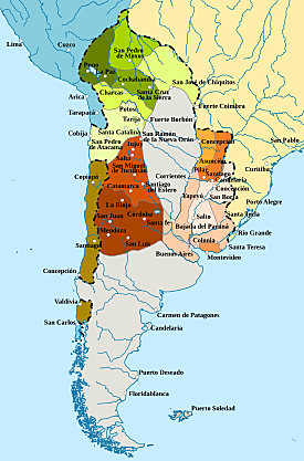 Organización territorial del virreinato