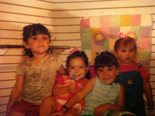 Shopping with the Rileys at age of 4