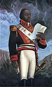 Toussaint L'Ouverture is commander of Saint-Domingue
