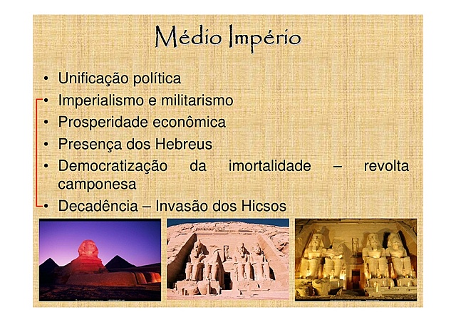 INICIO MÉDIO IMPÉRIO EGITO (2100 a.C. – 1580 a.C.)