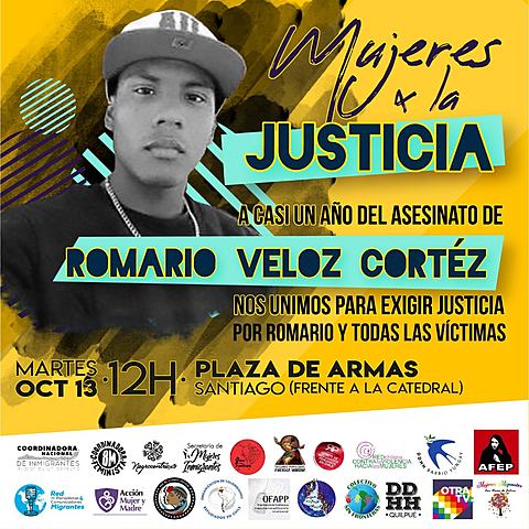 Manifestación pública por la muerte de Romario Veloz