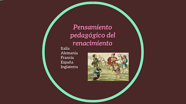 RENACIMIENTO y REFORMA PEDAGOGICA