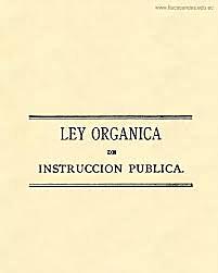 Expedición de Ley Instrucción Pública