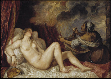 Danae rebent la pluja d'or