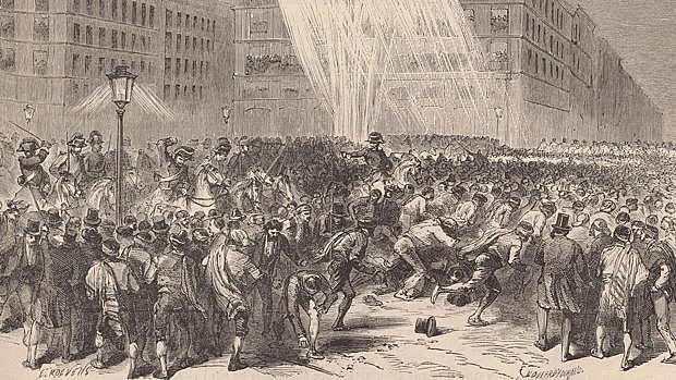 Protesta estudiantil en la Noche de San Daniel.