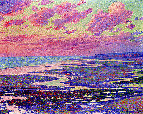 La spiaggia di Ambleteuse con la bassa marea, T. van Rysselberghe