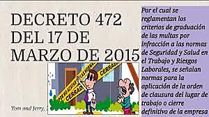 "Colombia" (2015) Decreto 472 Ministerio de Trabajo