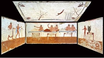 Tumba del Tuffatore de Paestum en Italia