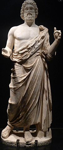 Dios Asclepio.(Museo  de Arqueología de  Cataluña de Empúries)