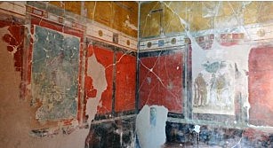 Triclinio de la Casa del Sacerdus Amandus . Pompeya.