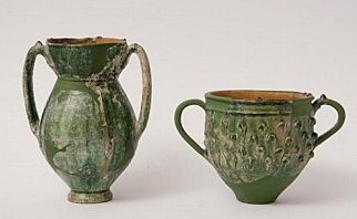 Cerámica vidriada. Vasijas con vidriado de la Villa de Can Llaudé. Mataró (Barcelona). Siglo I d.C.