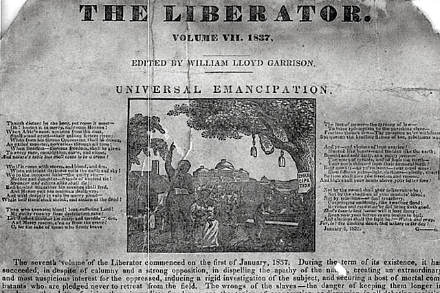 William Lloyd Garrison launches new newspaper