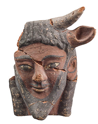 Antefijo de cabeza achelosa