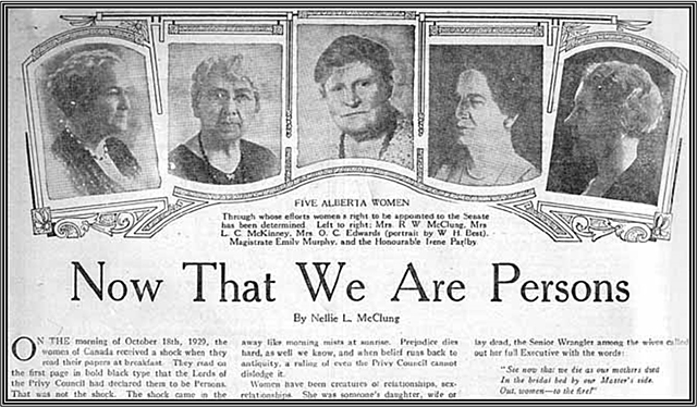 Emily Murphy and the Famous Five (+2)