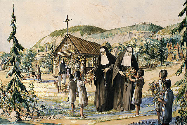 Arrivée des Ursulines et Augustines