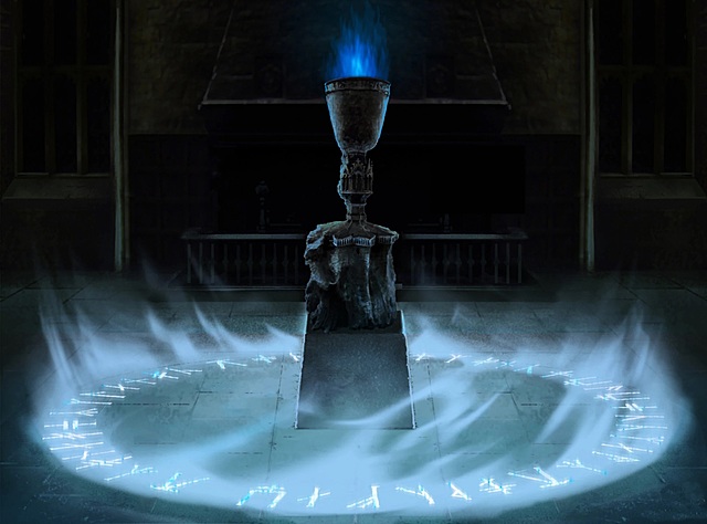 Carmilla drops her name into the Goblet of Fire