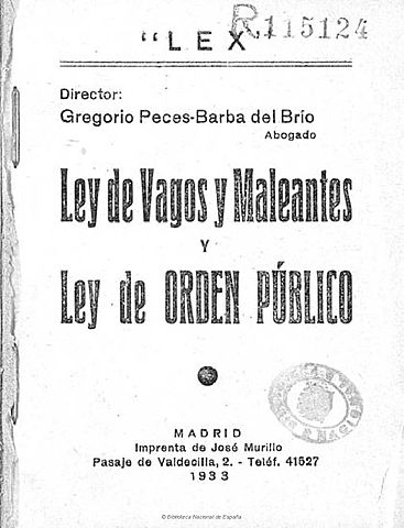 Llei de Vagos y Maleantes