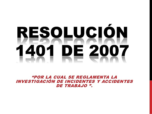 RESOLUCION NUMERO 1401