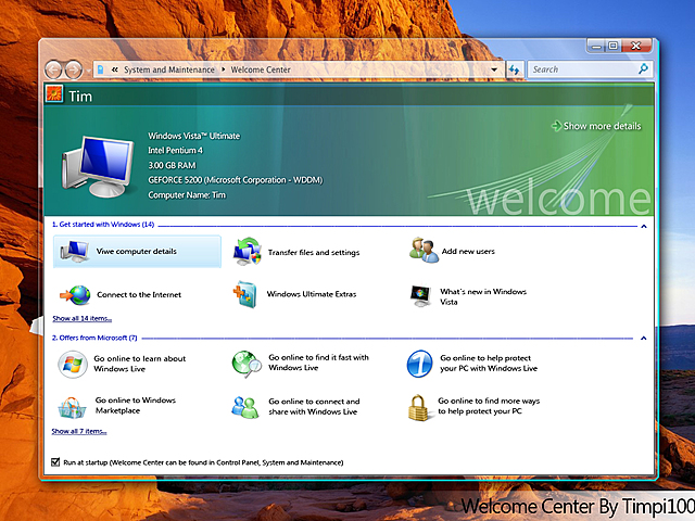 CenterWindows Vista – Welcome Center