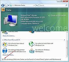 Windows Vista – Welcome Center