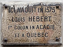 Arrivée de la famille Hébert en Nouvelle-France