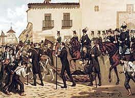 Revolucionarias a Del Riego, en el que dice: “ Marchemos francamente, y yo el primero, por la senda constitucional “.