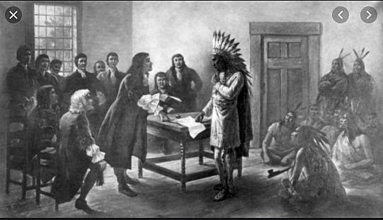 Colonists and Native Americans.