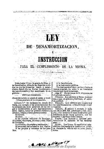 Una nueva desamortización