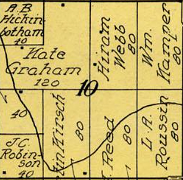 Oscar and Lizzie Peacock buy 40 acres in St. Clair, MO from Hiram Webb.