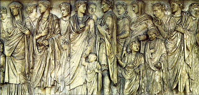 Ara Pacis. Familia de Augusto
